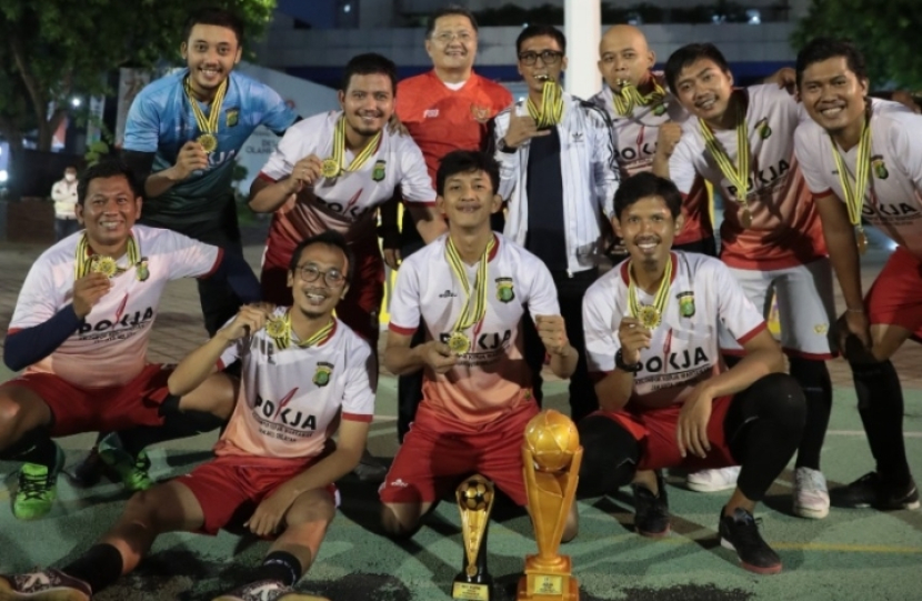 Pokja wartawan Jakarta Selatan juara futsal