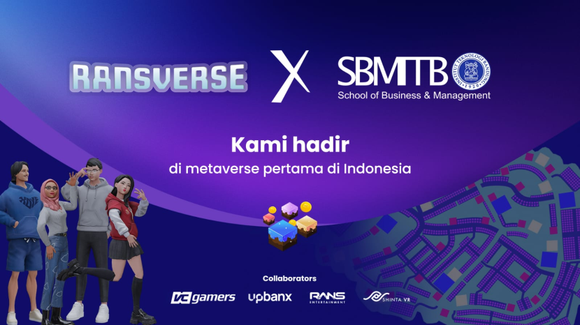 Sekolah Bisnis dan Manajemen Institut Teknologi Bandung (SBM ITB)  sukses melaksanakan MetaBinar pertama di Indonesia beberapa waktu lalu. Kegiatan ini merupakan event uji coba untuk salah satu pengembangan project metaverse. Foto : itb.ac.id