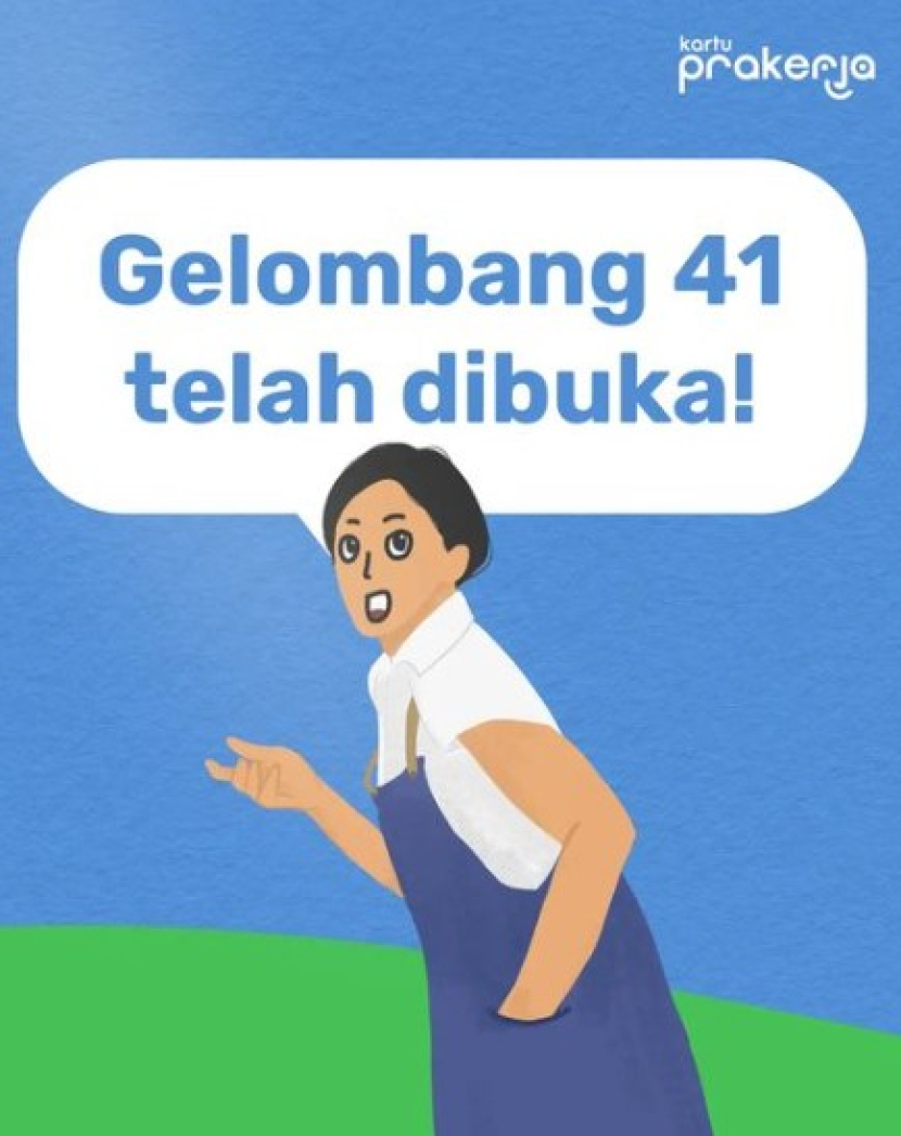 Pendaftaran Kartu Prakerja Gelombang 41 sudah dibuka. Foto : IG prakerja.go.id