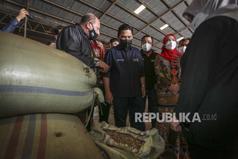 Minister of State-Owned Enterprises (BUMN) Erick Thohir released the first 2022 coffee exports from PT Indonesia Trading Company (Persero) (PT PPI) as much as 130 tons to Egypt in Lampung, Sunday (30 January).