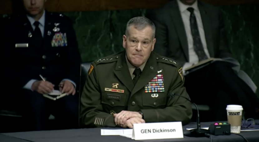 Jenderal James Dickinson, Komandan Komando Luar Angkasa AS berbicara dalam sidang Komite Angkatan Bersenjata Senat, Selasa, 8 Maret 2022. Gambar: Streaming langsung SASC
