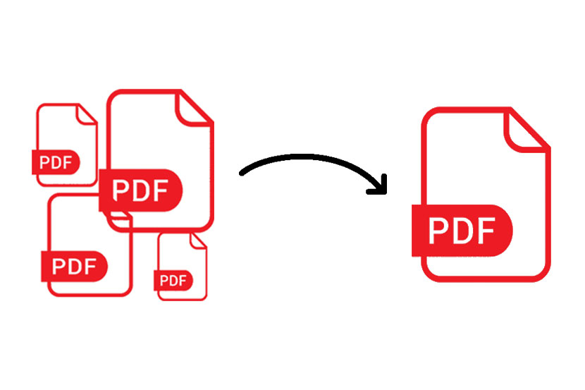 Ilustrasi menggabungkan file PDF jadi satu halaman.