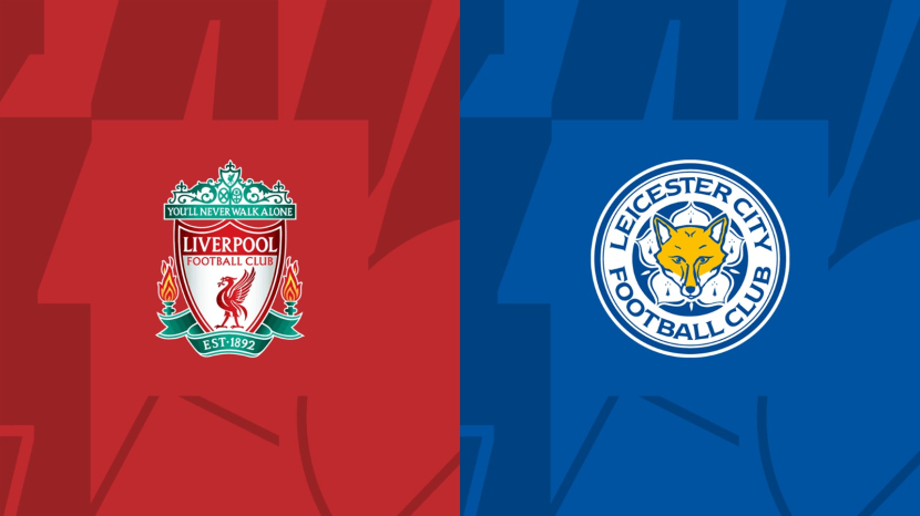 Logo Liverpool (kiri), Leicester City (kanan). Foto: DAZN
