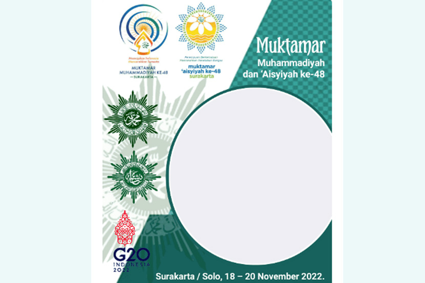 Twibbon Muktamar ke 48 Muhammadiyah dan 'Aisyiyah 2022. 