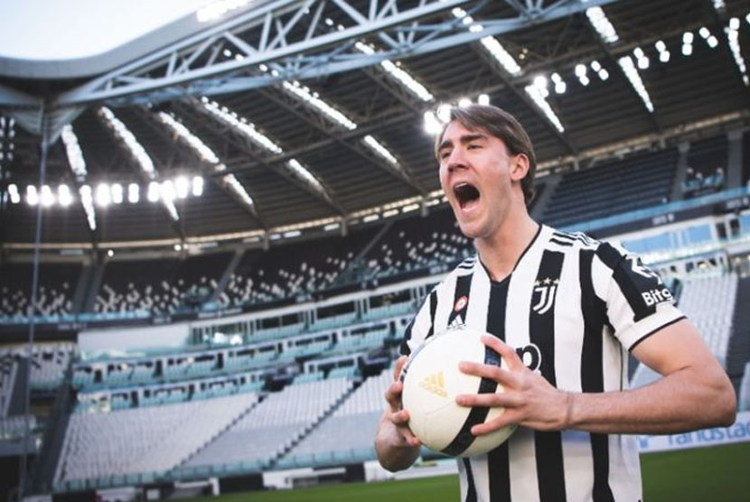 Juventus vs Verona. Jadi ajang debut Dusan Vlahovic? Sumber: Twitter/Juventus