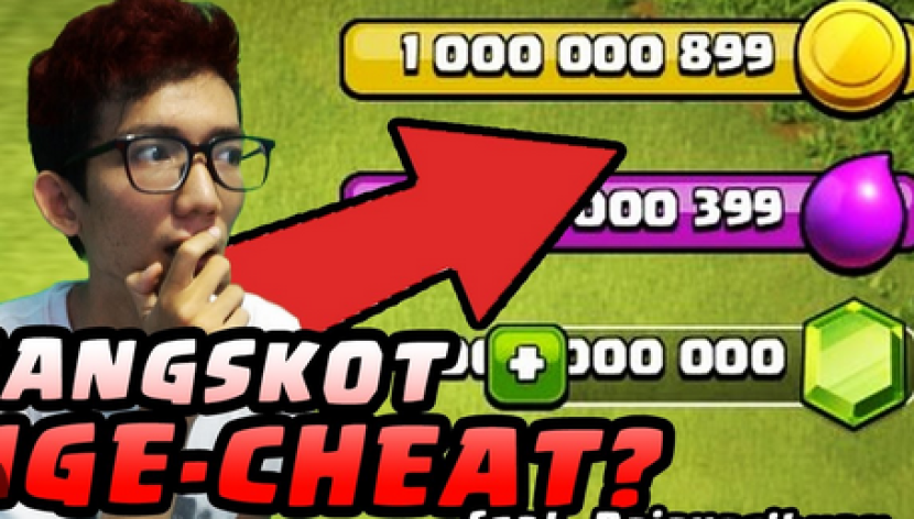  Foto: Cheat Game Clash of Clans. (Channel Youtube Bangskot: https://www.youtube.com/watch?app=desktop&v=1JOz0BBWSwk)