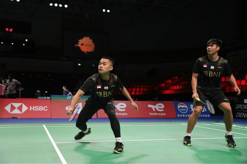 Dua pasangan ganda putra Indonesia, Leo Rolly Carnando/Daniel Marthin dan Pramudya Kusumawardana/Yeremia Erich Yoche Rambitan (Prayer) kalah di babak pertama Korea Masters 2022.