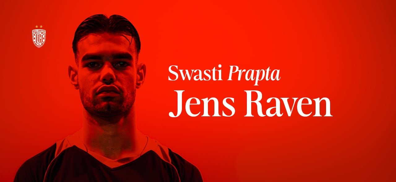 Poster perkenalan Jens Raven sebagai pemain baru Bali United menuju Super League 2025-2026, Juli 2025. (Media Bali United)