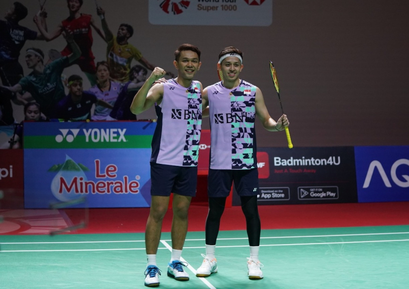 Dalam jadwal Indonesia Open 2023 hari ini, tiga ganda putra Indonesia mendominasi perempat final