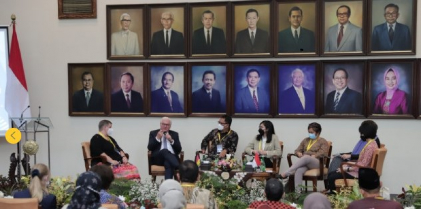 Presiden Jerman Frank-Walter Steinmeier berkunjung dan berdiskusi di UGM, Yogyakarta, Jumat (17/6). Foto : ugm.ac.id