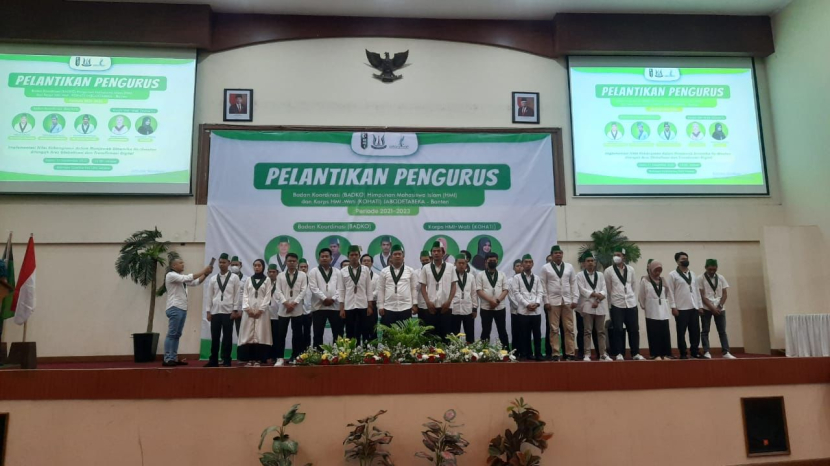 Keterangan: Pelantikan Pengurus Badko HMI Jabodetabeka-Banten di UIN Syarif Hidayatullah, Sabtu (17/9).