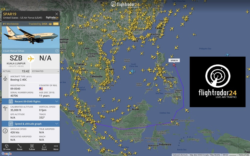 Flightradar 24. Aplikasi Flightradar 24 merupakan aplikasi gratis untuk mengamati dan melacak penerbangan seluruh pesawat di dunia. Foto: Tangkapan layar.