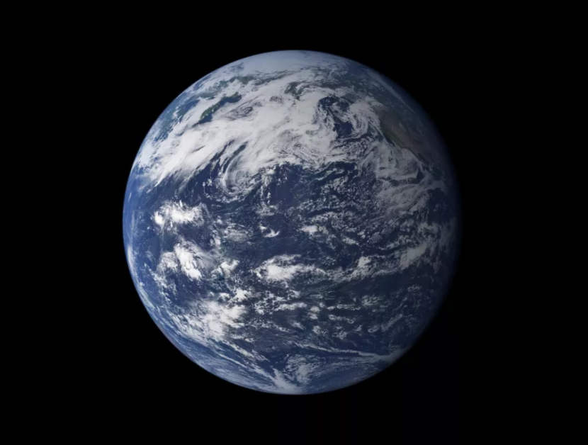 Planet biru kita yang cantik: Tiga perempat permukaan bumi ditutupi oleh air. Gambar: NASA