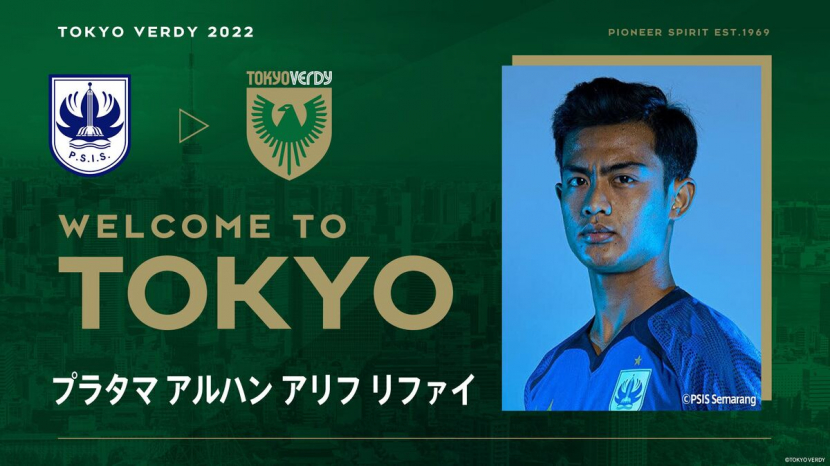 Tokyo Verdy resmi memperkenalkan Pratama Arhan sebagai pemain baru. Dok. Tokyo Verdy