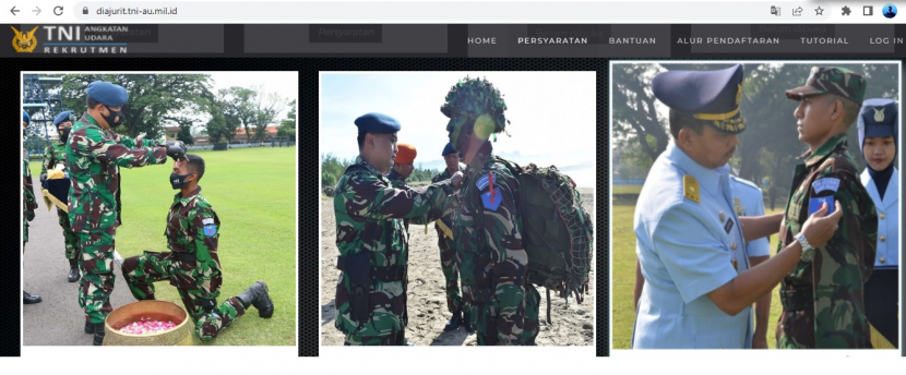 Pendaftaran Tamtama Prajuirt Karier (PK) TNI AU gelombang II berlangsung 1 Mei sampai 30 Juni 2022.  Foto : diajurit.tni-au.mil.id