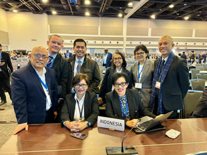 Delegasi Indonesia di The Fourth Session Of The Intergovernmental Negotiating Committee (INC) To Develop An International Legally Binding Intrument On Plastic Pollution, Including In The Marine Environment di Ottawa, Kanada, Rabu (23/4/2024). (Foto: KLHK)