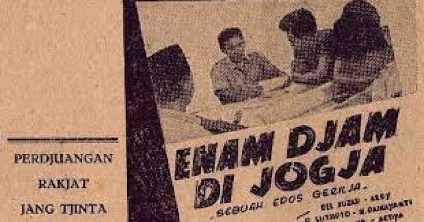 Poster film 'Enam Djam di Jogja' karya sutradara Usmar Ismail. (foto:sinematek Indonesia)