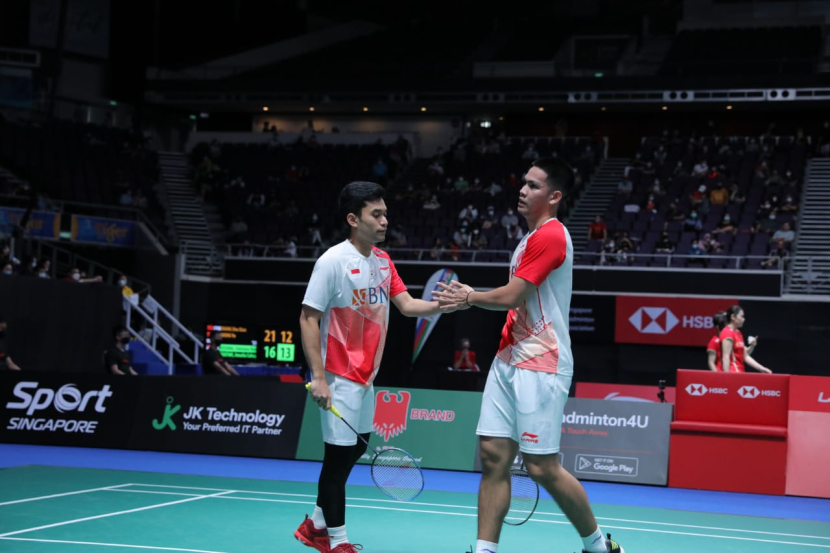 Dua ganda putra Indonesia, Leo Rolly Carnando/Daniel Marthin dan Bagas Maulana/Muhammad Shohibul Fikri harus saling berhadapan di semifinal Orleans Masters 2023.