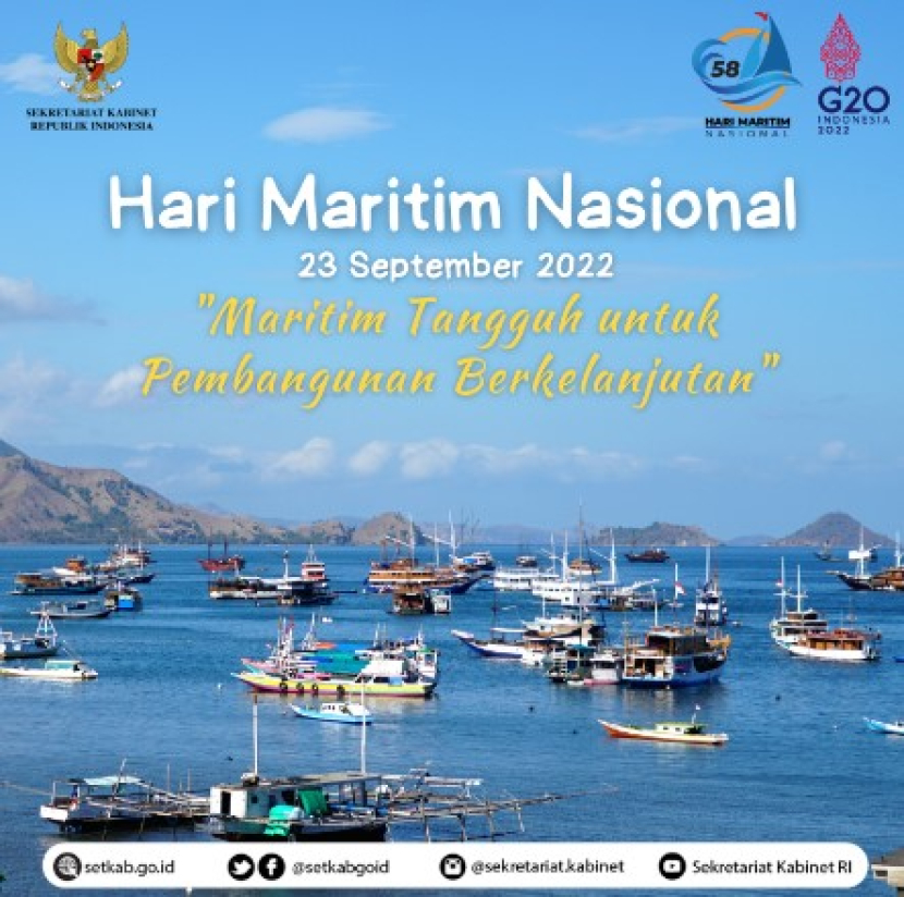 Hari Maritim Nasional (HMN) Tahun 2022. (Foto: www.setkab.go.id)