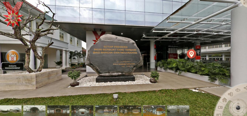 Tangkapan layar tampilan tur virtual Museum Kepresidenan RI Balai Kirti (Diplomasi Republika) (1/3/2022)