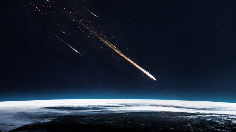Ilustrasi meteor jatuh ke Bumi. (istimewa)