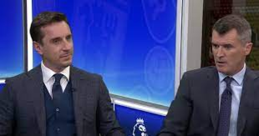 Gary Neville (kiri), Roy Keane (kanan). Foto: Manchester Evening News