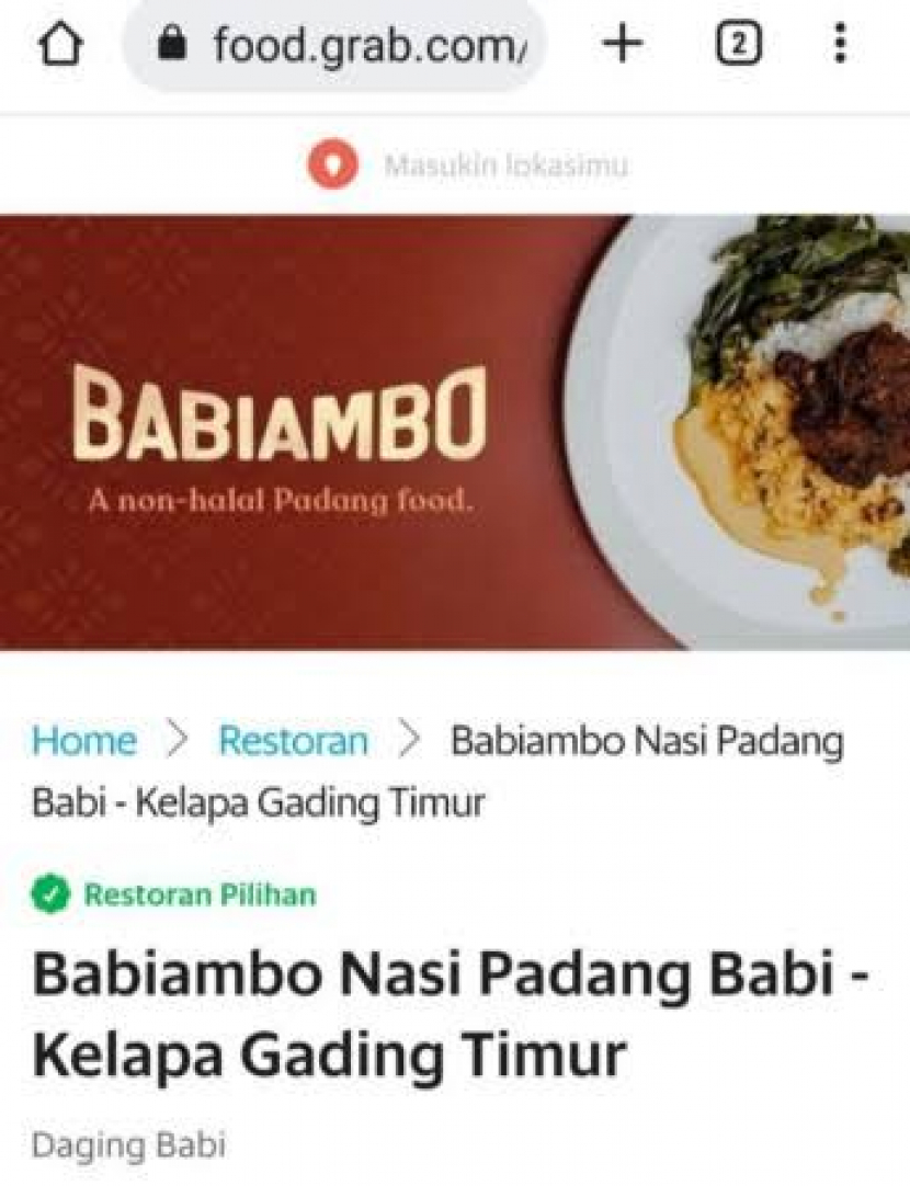 Nasi Padang Babi bikin heboh. Muncul Restoran Nasi Padang yang menyediakan menu berbahan babi. 