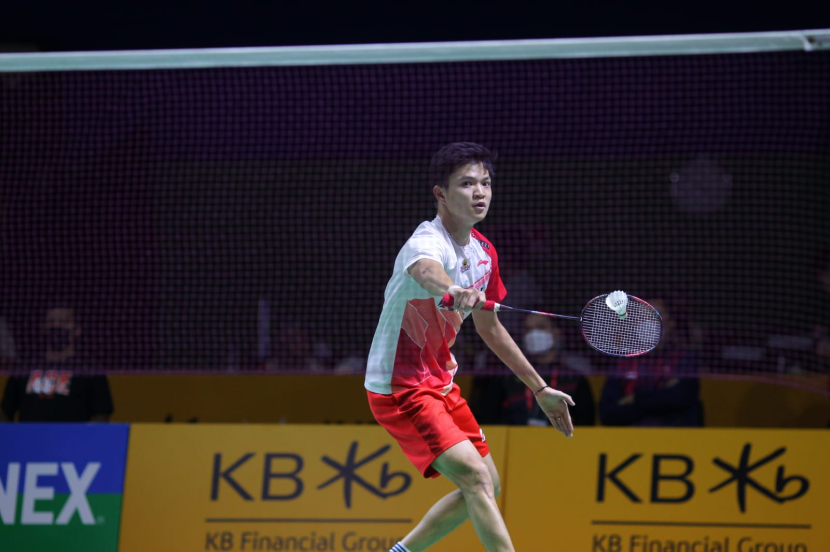 Pemain tunggal putra Indonesia, Bobby Setiabudi mengalahkan unggulan delapan dari India, Subankar Dey di Indonesia Masters 2022.