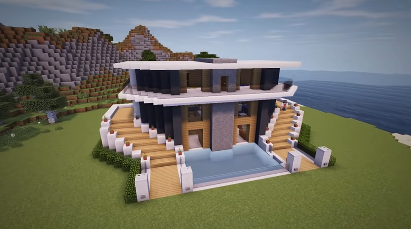 Sebuah Mansion di Minecraft. Foto: What if Gaming