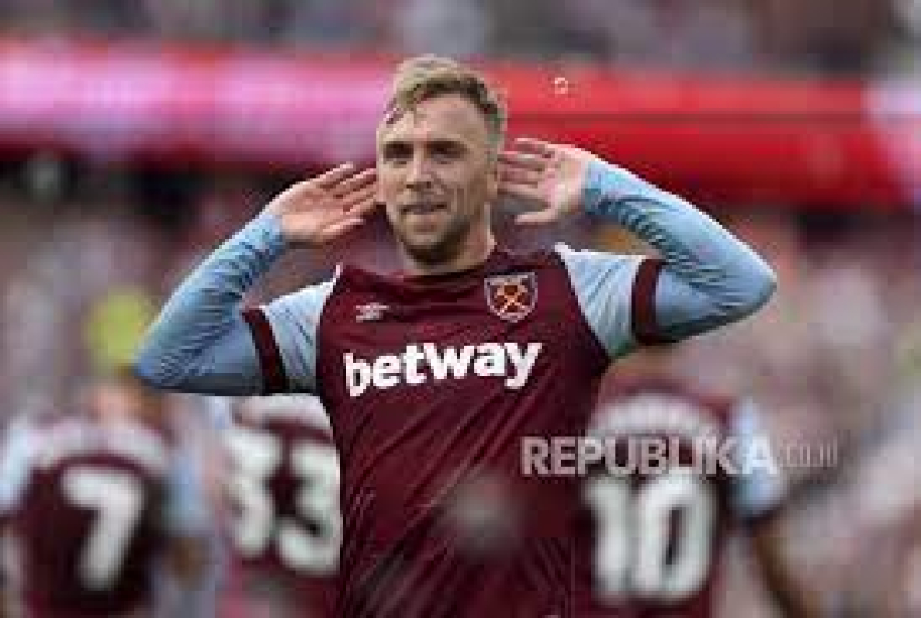 Penyerang West Ham United, Jarrod Bowen. Foto: Steven Paston/PA via AP.