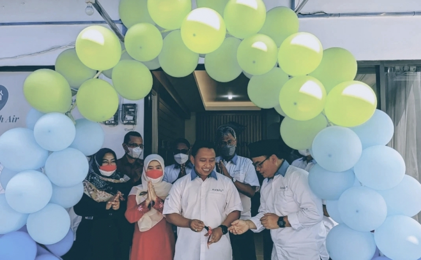Sekda Kota Depok, Supian Suri meresmikan Rumah Air Asasta Plus Depok, Rabu (17/08/2022).