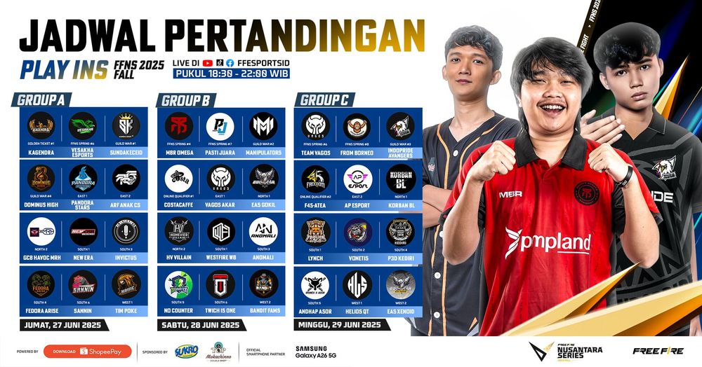 36 Tim Play-ins Berebut 9 Tiket Grand Final FFNS Fall 2025