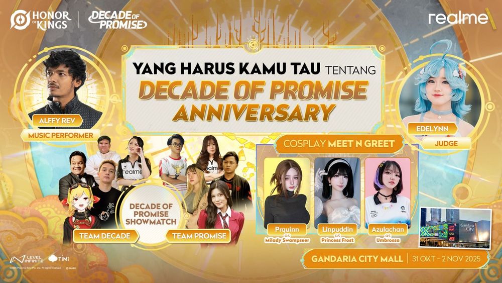 Level Infinite dan realme Siap Berikan yang Terbaik di Ulang Tahun Ke-10 Honor of Kings