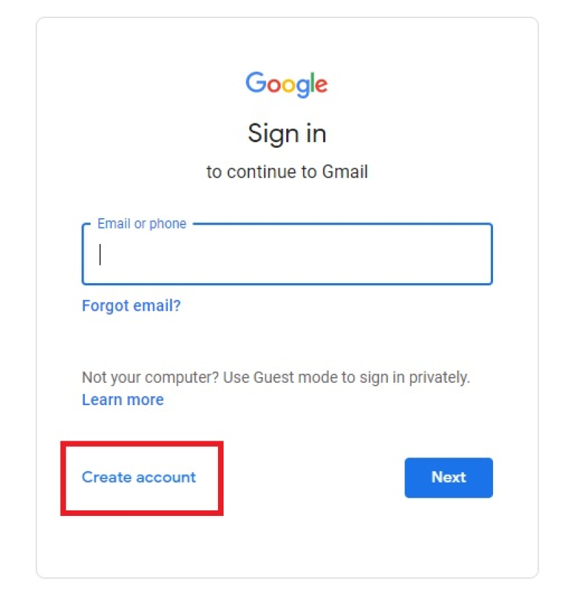 Cara daftar akun Gmail Baru. Foto: Tangkapan layar