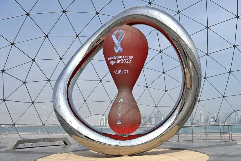 Jam hitung mundur Piala Dunia 2022 di Qatar. Sumber: Independent.co.uk