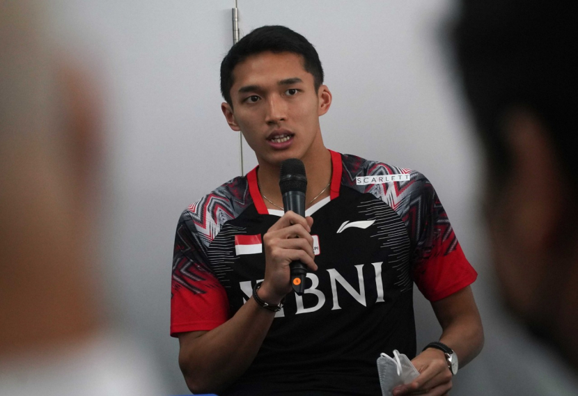 Pemain tunggal putra Indonesia, Jonatan Christie menang melawan pemain Jepang, Kenta Nishimoto di babak kedua Malaysia Open 2022.