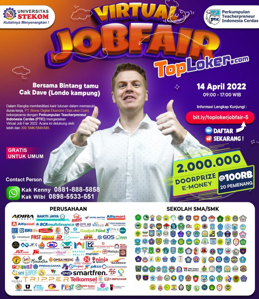 Virtual Job Fair terbaru April 2022.