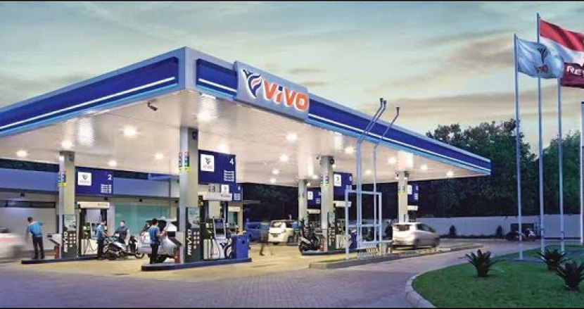  SPBU Vivo. Harga bensin di SPBU Vivo dijual lebih murah dari Pertalite yang dijual SPBU Pertamina. Foto: Instagram.