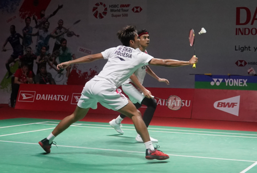 Pasangan ganda putra Bagas Maulana/Muhammad Shohibul Fikri memimpin seluruh wakil Indonesia merah kemenangan di hari pertama Orleans Masters 2023.