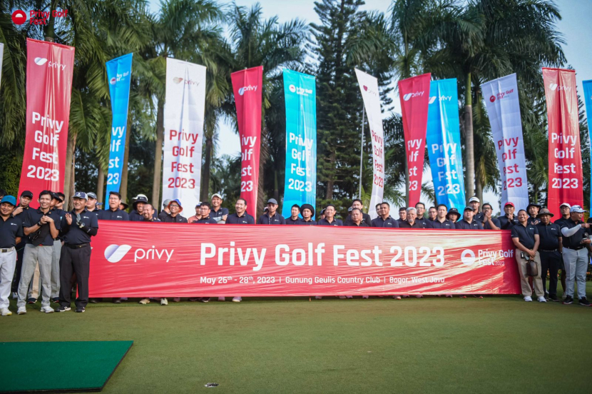 Perusahaan tanda tangan digital Privy sukses menggelar perhelatan Privy Golf Festival (PGF) 2023 di lapangan golf Gunung Geulis Country Club, Bogor, Jawa Barat, Sabtu (27/5/2023). (foto: privy)