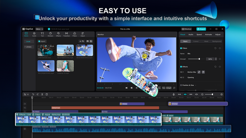 capcut, aplikasi video edit untuk PC windows dan iOS 