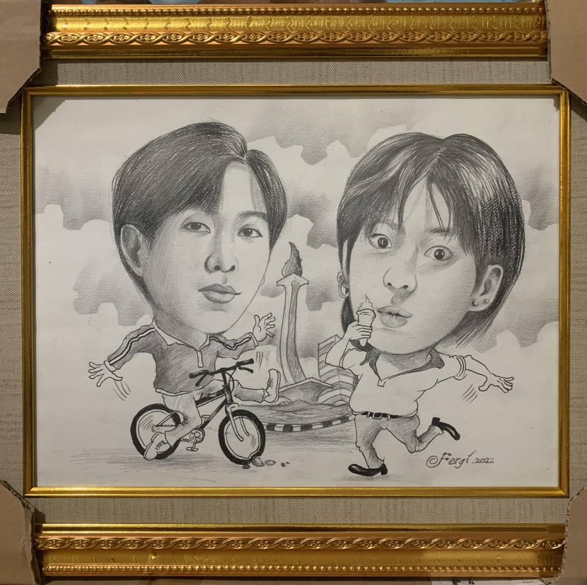 Salah satu karya karikatur Namjoon dan Jungkook sebagai bentuk hadiah untuk ulang tahun keduanya.