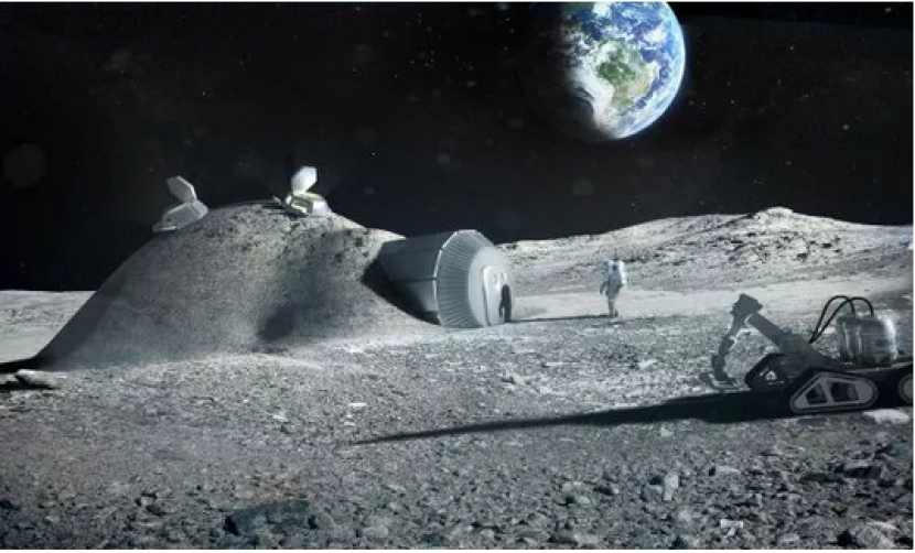 Ilustrasi pangkalan bulan permanen oleh European Space Agency (ESA). Gambar: ESA