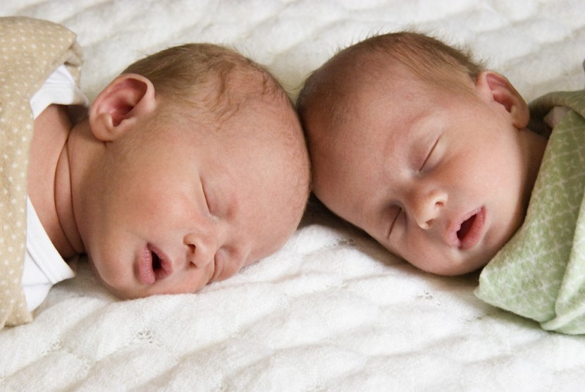 Bayi kembar/ Foto: Republika