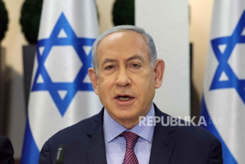 Perdana Menteri Israel, Benjamin Netanyahu (dok. EPA-EFE/ABIR SULTAN)  