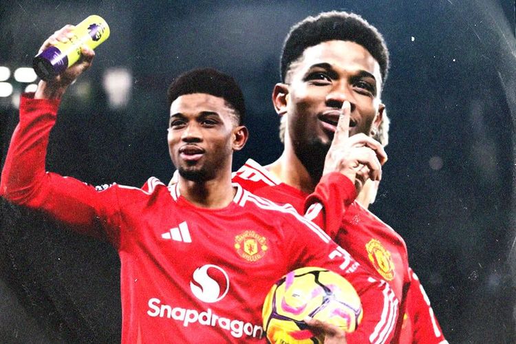 Bintang Manchester United, Amad Diallo. Sumber:(Grafis: Skor.id)