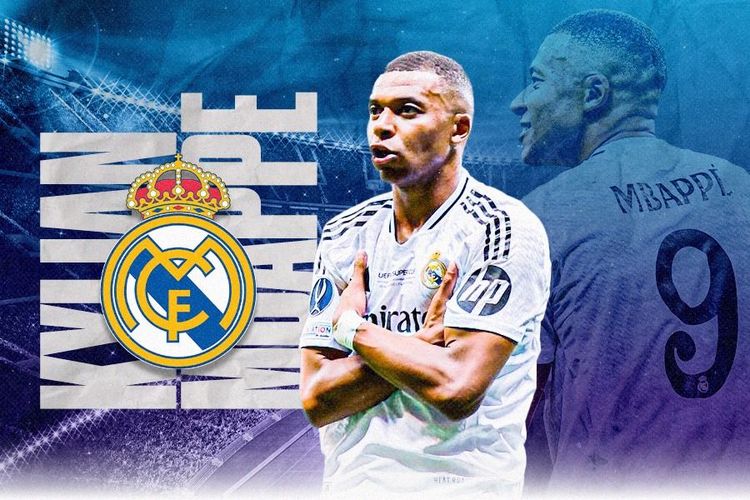 Penyerang Real Madrid, Kylian Mbappe. Sumber:Grafis: Dede Sopatal Mauladi/Skor.id