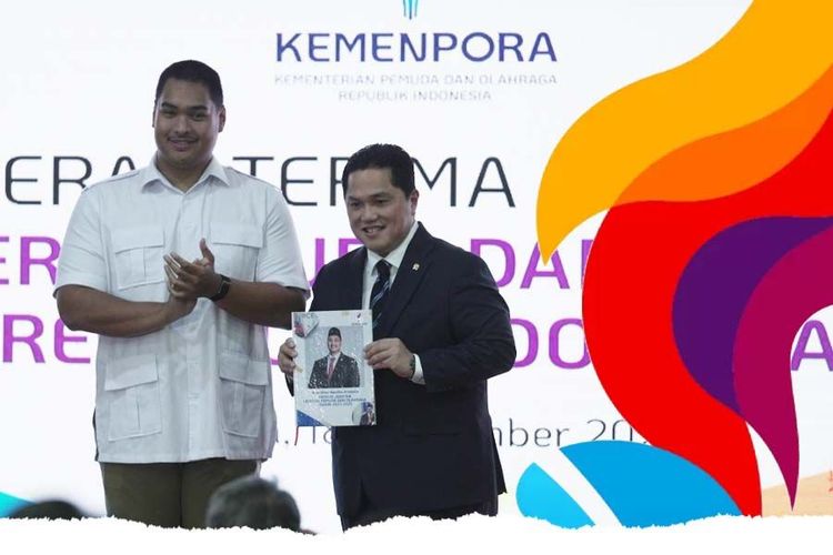 Erick Thohir Resmi Jalani Sertijab Menpora dari Dito Ariotedjo