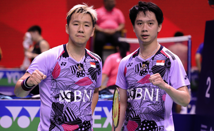 Pasangan ganda putra Marcus Fernaldi Gideon/Kevin Sanjaya Sukamuljo alias Minions lolos ke semifinal Thailand Open 2023.