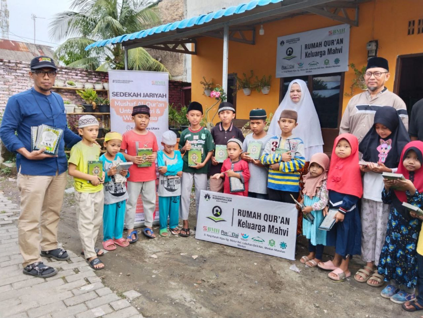 Laznas BMH bersama Yayasan Darul Dakwah menghadirkan dua Rumah Quran di pinggiran Kota Medan, Ahad (16/10/2022).